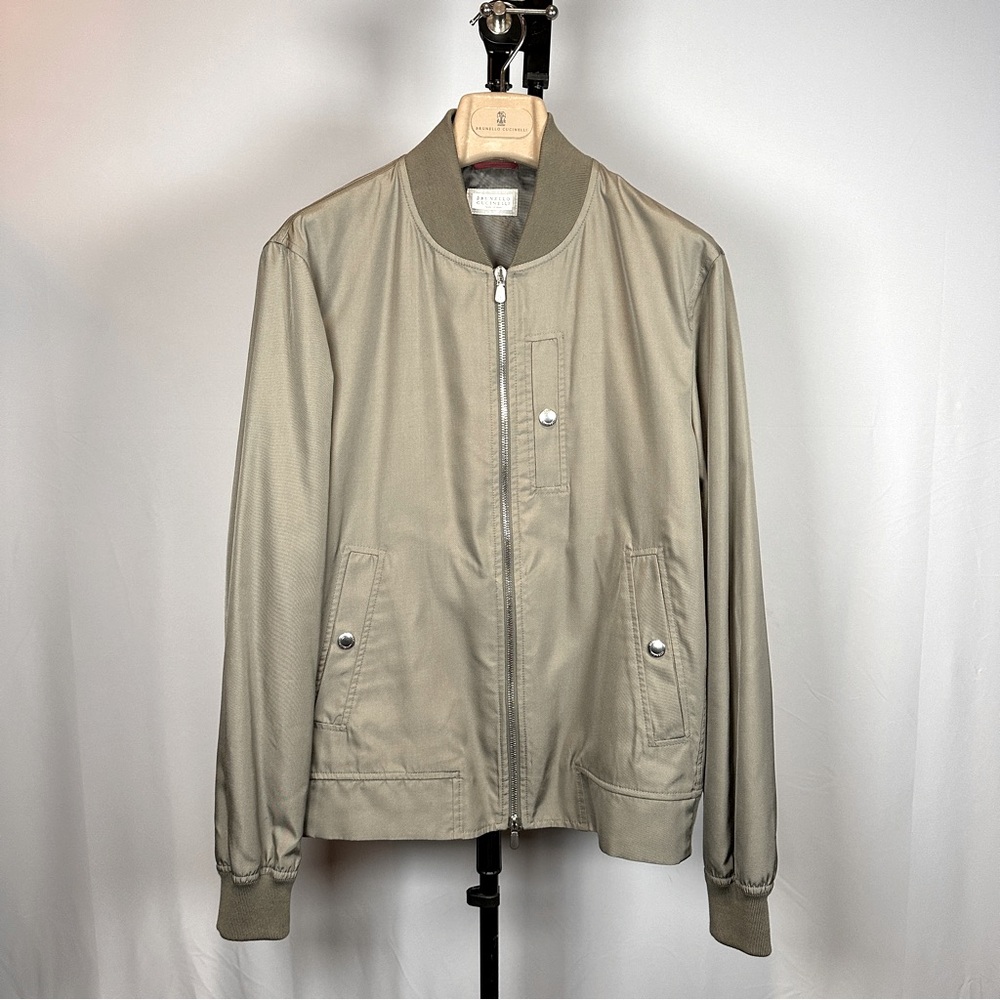Brunello Cucinelli Silk Bomber Jacket